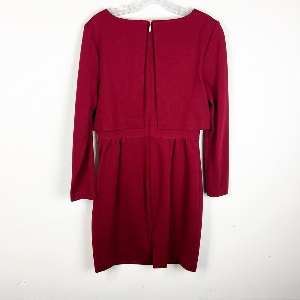 Trina Turk Long Sleeve Maroon Dress size 6 - Picture 4 of 9